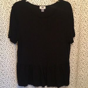 Black old navy peplum top